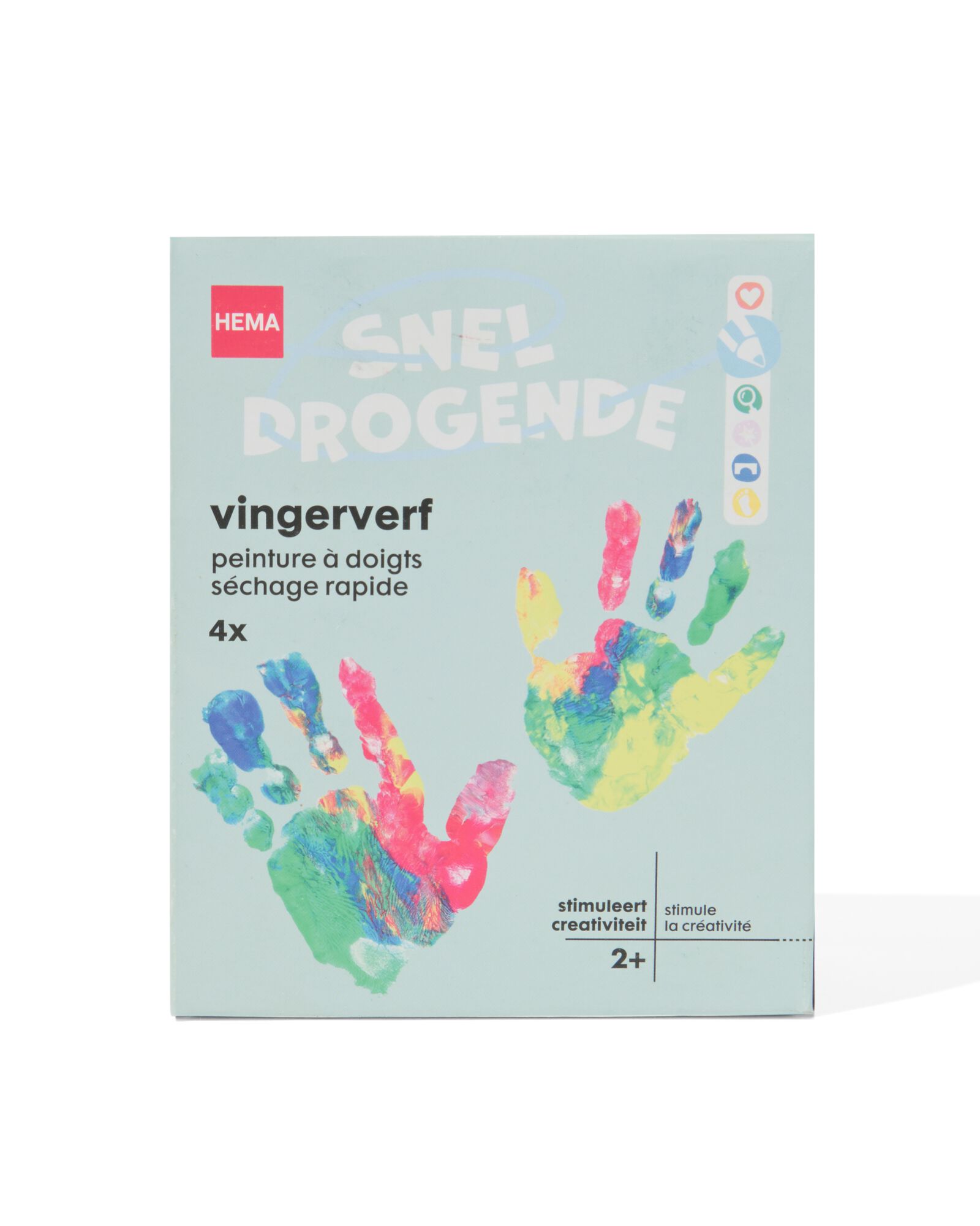 vingerverf - 4 stuks - 15900257 - HEMA