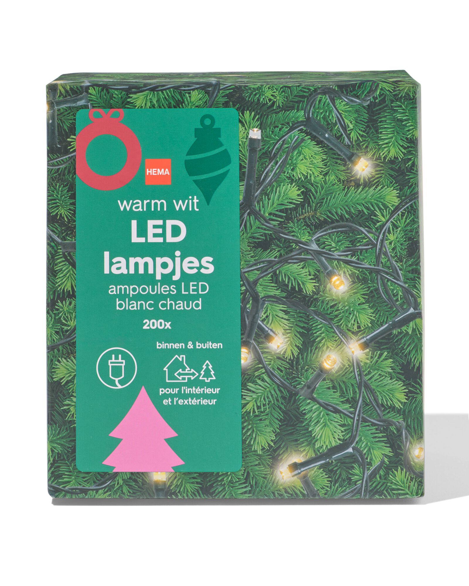 Lichterkette 27,9&nbsp;m mit 200 L&auml;mpchen f&uuml;r den Innen- und Au&szlig;enbereich - 25510044 - HEMA