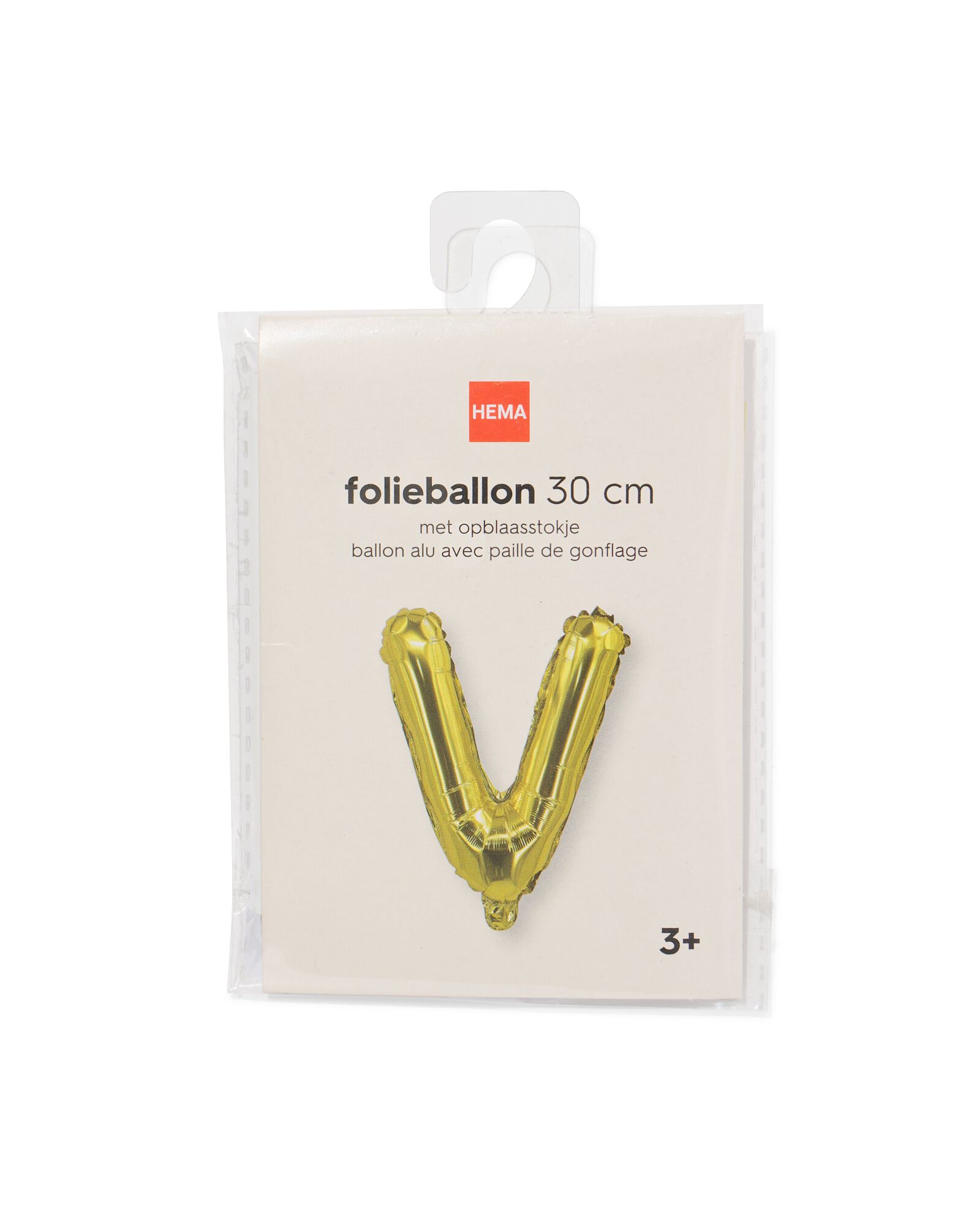 ballon aluminium lettre V 30cm dor&eacute; - 14260052 - HEMA