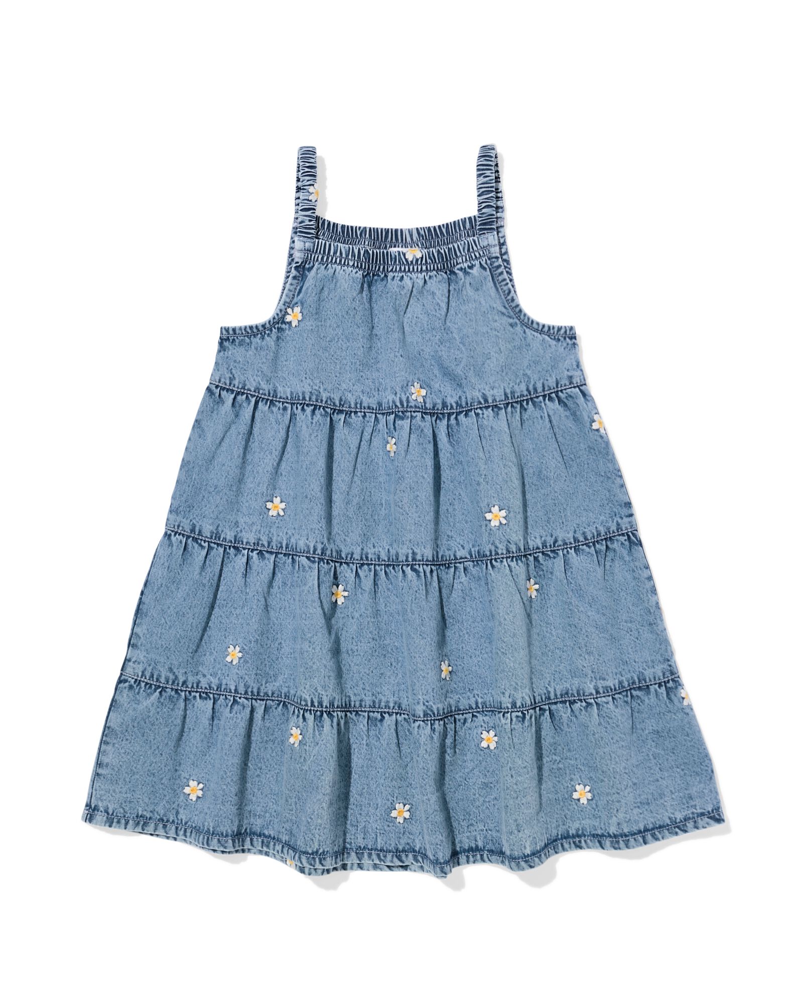 Kinderkleid in A-Linie, gebl&uuml;mt blau blau - 30844600BLUE - HEMA