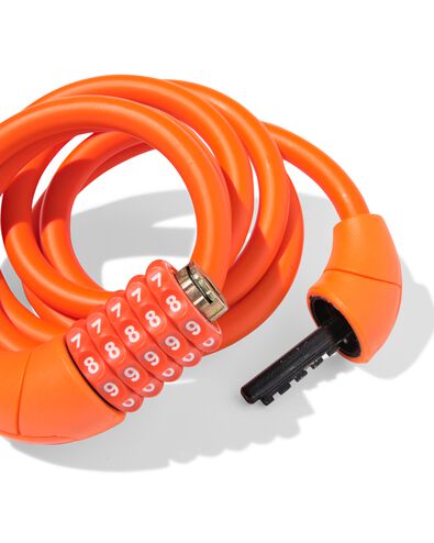 Spiralschloss, 180 cm, &Oslash; 12 mm, Orange - 41150085 - HEMA