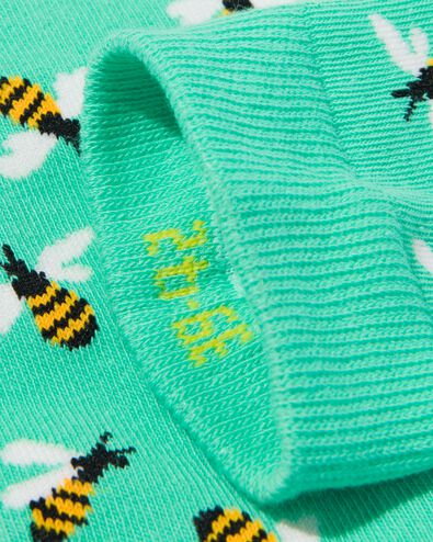 chaussettes avec coton Just bee yourself vert 39/42 - 4141132 - HEMA