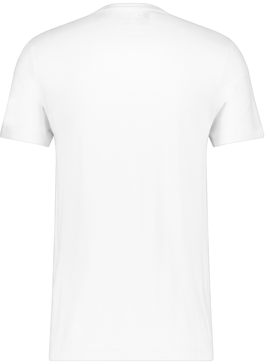 Herren-T-Shirt, Slim Fit, extralang, Bambus weiß weiß - 1000016218 - HEMA