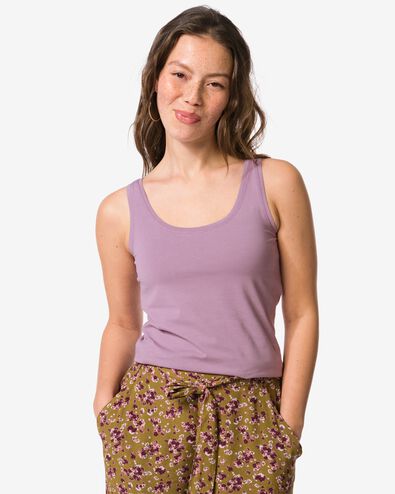 damessinglet essentials jersey paars paars - 36303080PURPLE - HEMA