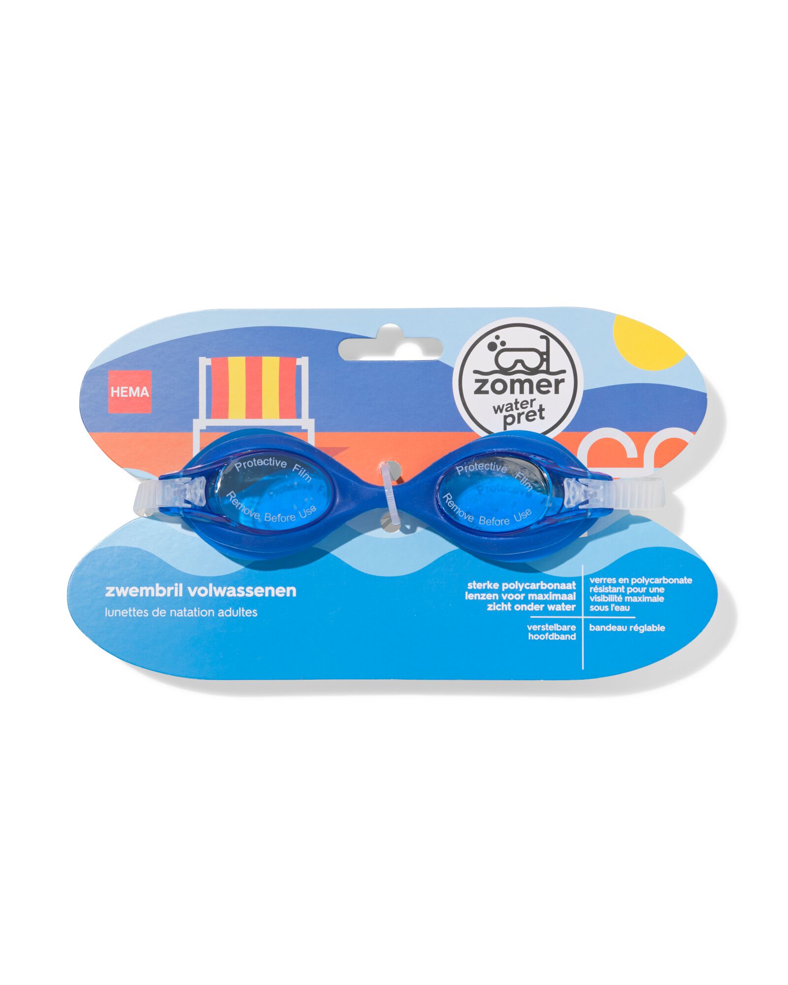 zwembril voor volwassenen blauw - 15840153 - HEMA