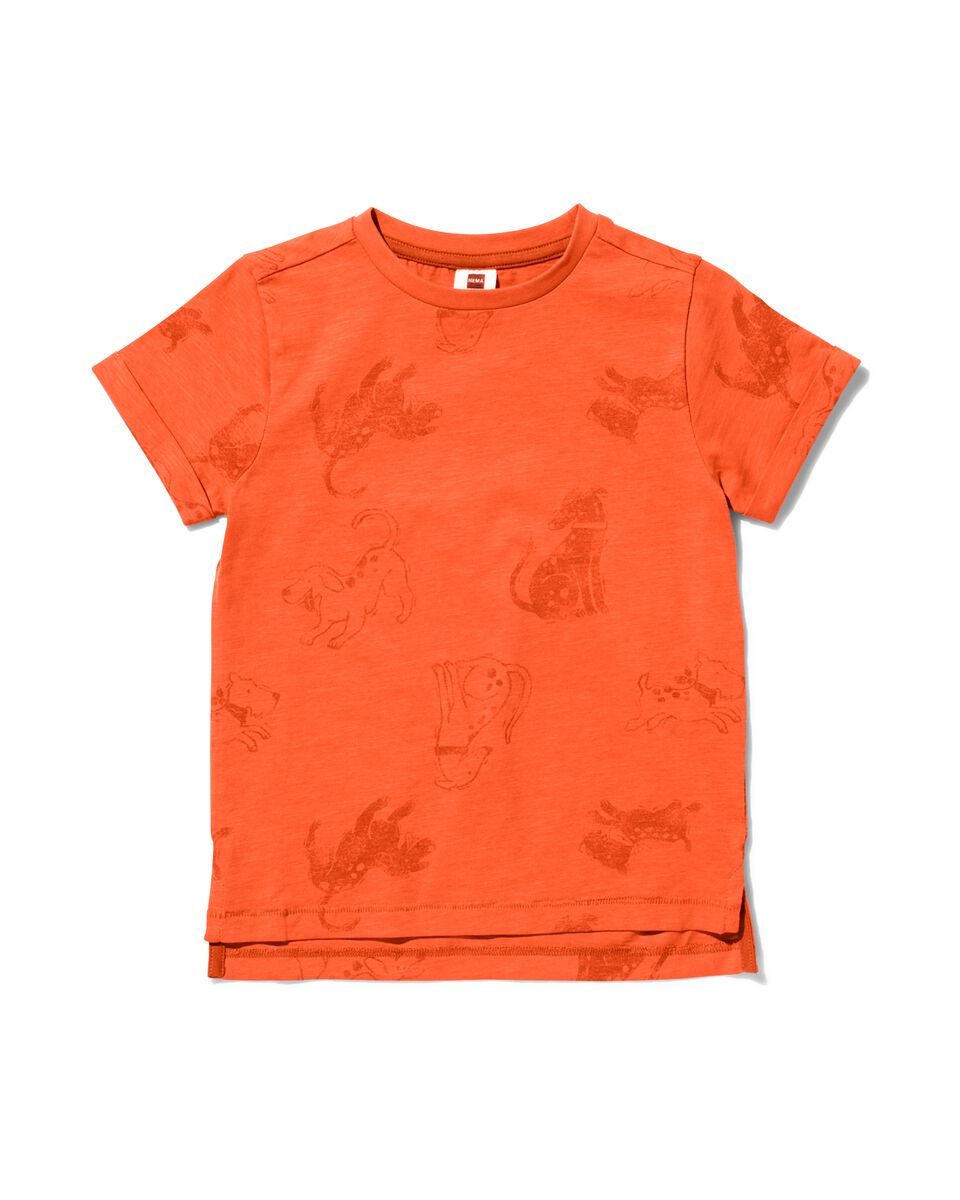 t-shirt enfant chien marron marron - 1000030825 - HEMA