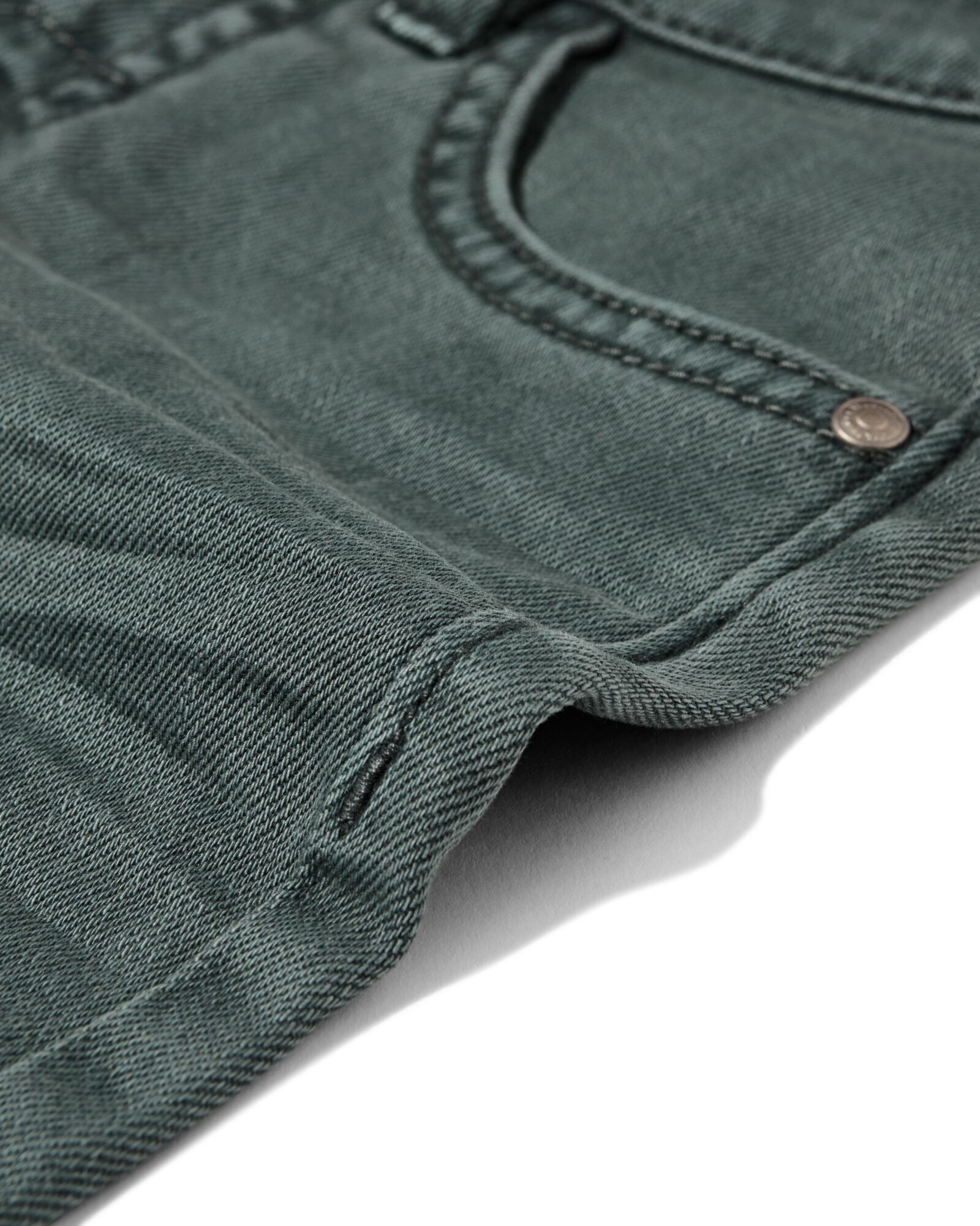 kindershort regular fit donkergroen donkergroen - 30716803DARKGREEN - HEMA