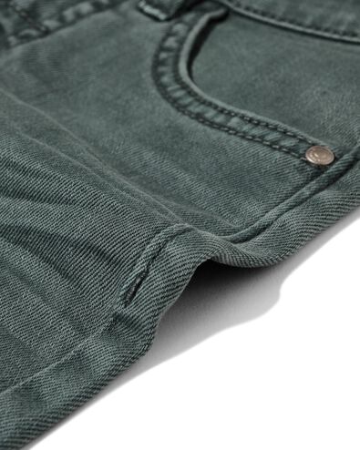 kindershort regular fit donkergroen donkergroen - 30716803DARKGREEN - HEMA
