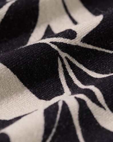 pantalon femme Mila regular fit jersey feuilles noir/blanc noir/blanc - 36209680BLACKWHITE - HEMA