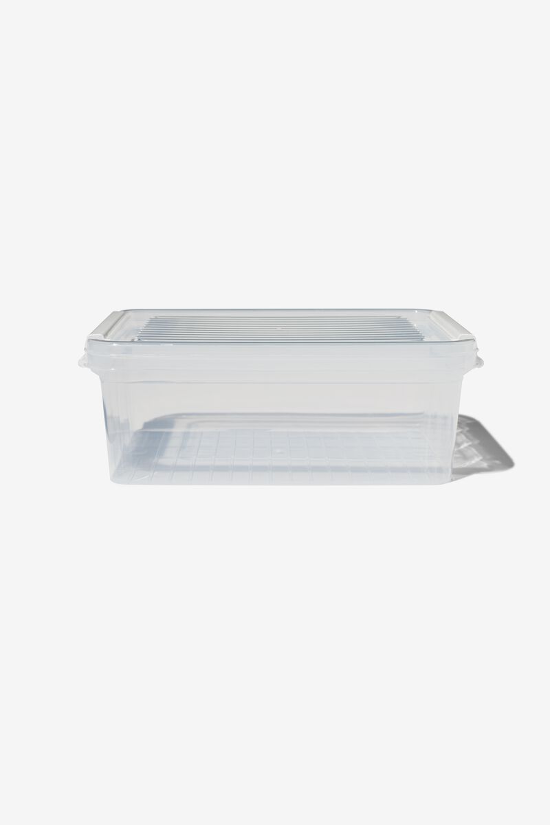 boîte de rangement avec couvercle 2.4L Dublin transparent 25x17x7 - 39822214 - HEMA