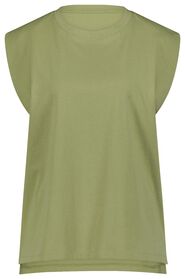 dames t-shirt Dany met kapmouw olijf olijf - 1000027682 - HEMA