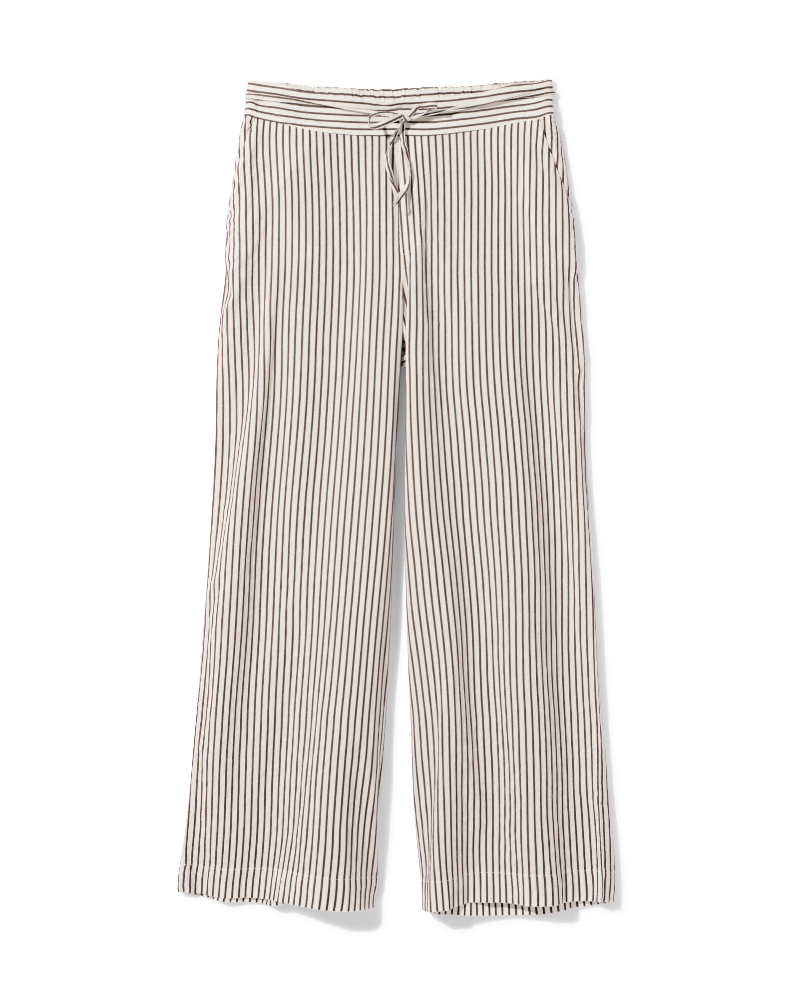 damesbroek Sally wide fit seersucker strepen - 36209051 - HEMA