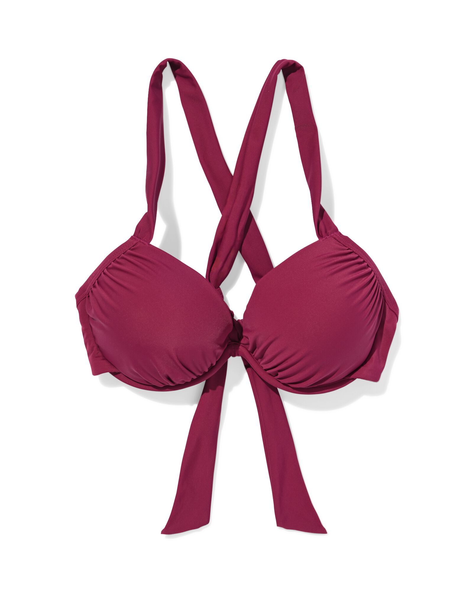 Damen-Bikinioberteil Isa, Push-up, aus Polyamid dunkelrot dunkelrot - 22360310DARKRED - HEMA