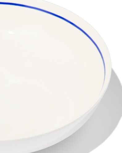 assiette creuse &Oslash;22cm - new bone blanc et bleu - vaisselle d&eacute;pareill&eacute;e - 9650007 - HEMA