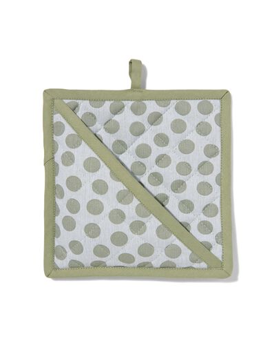 manique 21x21 pois verts - 5400144 - HEMA