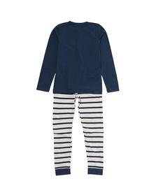 Kinder-Pyjama, Streifen dunkelblau dunkelblau - 1000030185 - HEMA