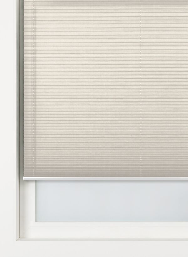 plisse enkel linnen transparant naturel naturel - 1000031739 - HEMA