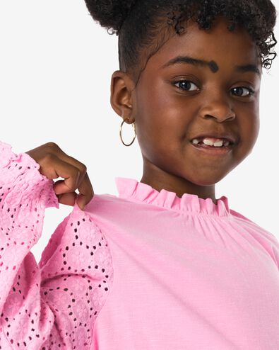 Kindershirt mit Stickerei rosa rosa - 30823448PINK - HEMA