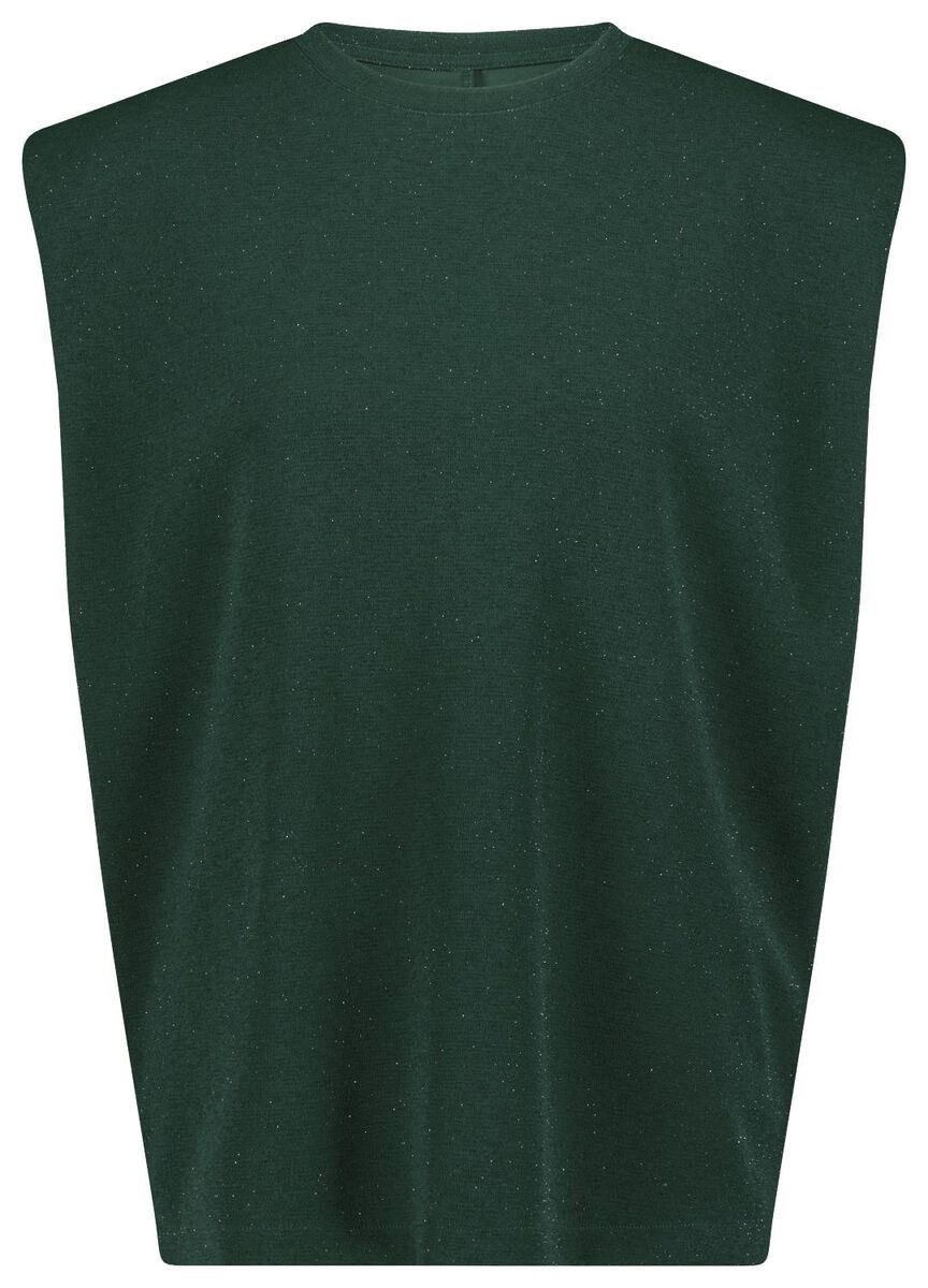 t-shirt femme Lea avec paillettes vert S - 36282851 - HEMA
