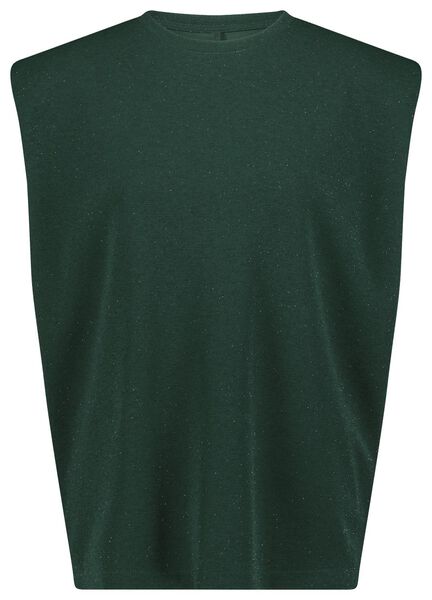 t-shirt femme Lea avec paillettes vert S - 36282851 - HEMA