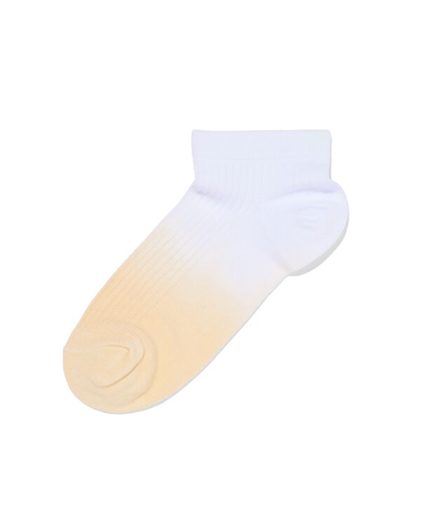 socquettes femme d&eacute;grad&eacute; de couleurs jaune jaune - 4280905YELLOW - HEMA