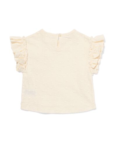 baby T-shirt jersey broderie gebroken wit gebroken wit - 33004380OFFWHITE - HEMA