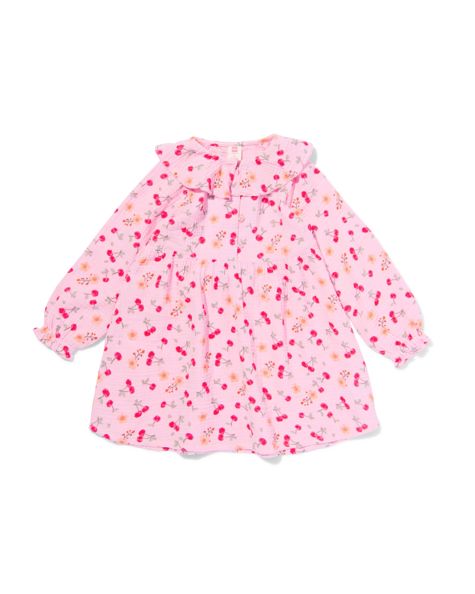 Kinder-Kleid, Musselin, Kirschen rosa - 30813063PINK - HEMA