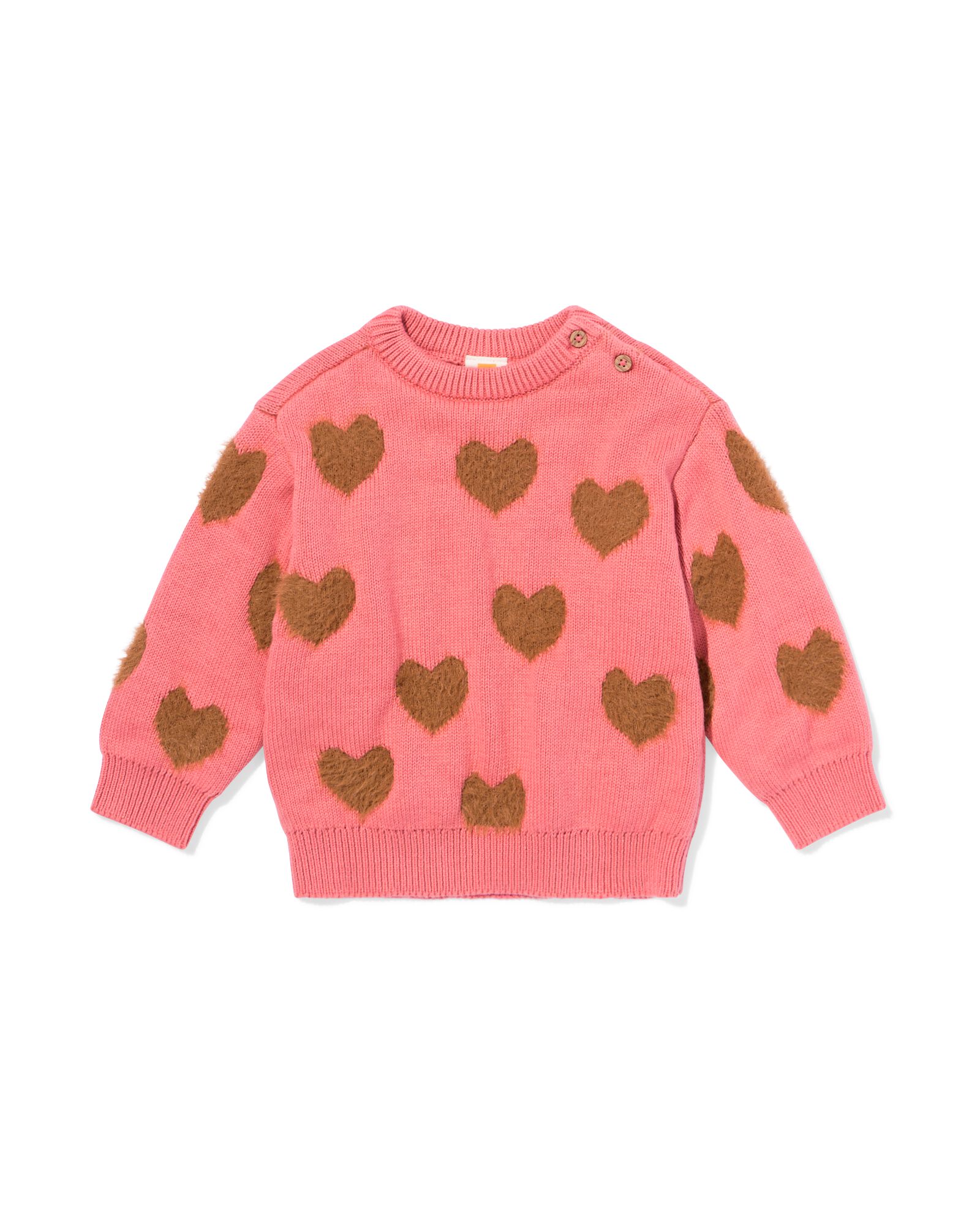 Babypullover mit Herzen rosa rosa - 33046870PINK - HEMA