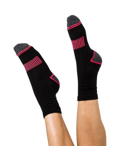 2 paires de chaussettes de randonnée noir 39/42 - 4460032 - HEMA