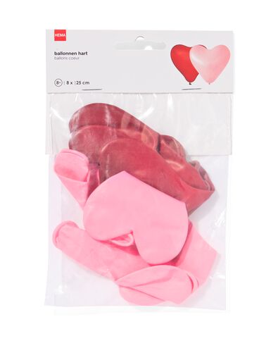 ballonnen &Oslash;23cm hart - 8 stuks - 14250245 - HEMA