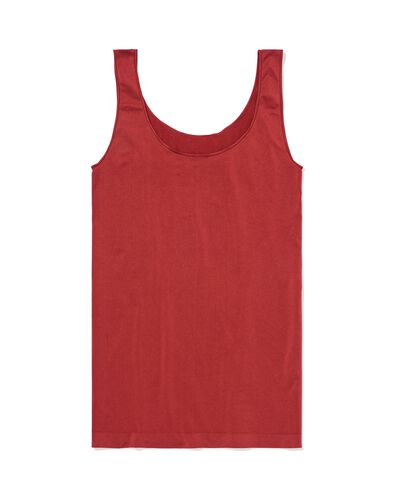 dameshemd naadloos micro brede schouderbandjes donkerrood donkerrood - 19601654DARKRED - HEMA