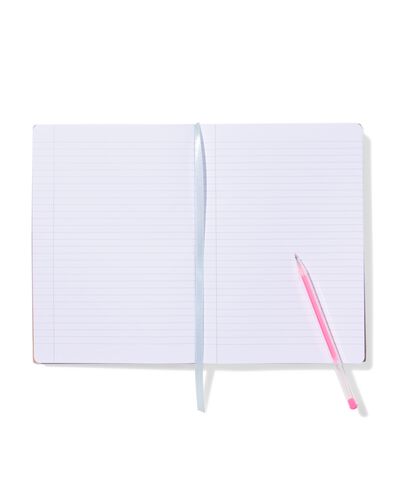 carnet A5 PU lignes bleu - 14120130 - HEMA