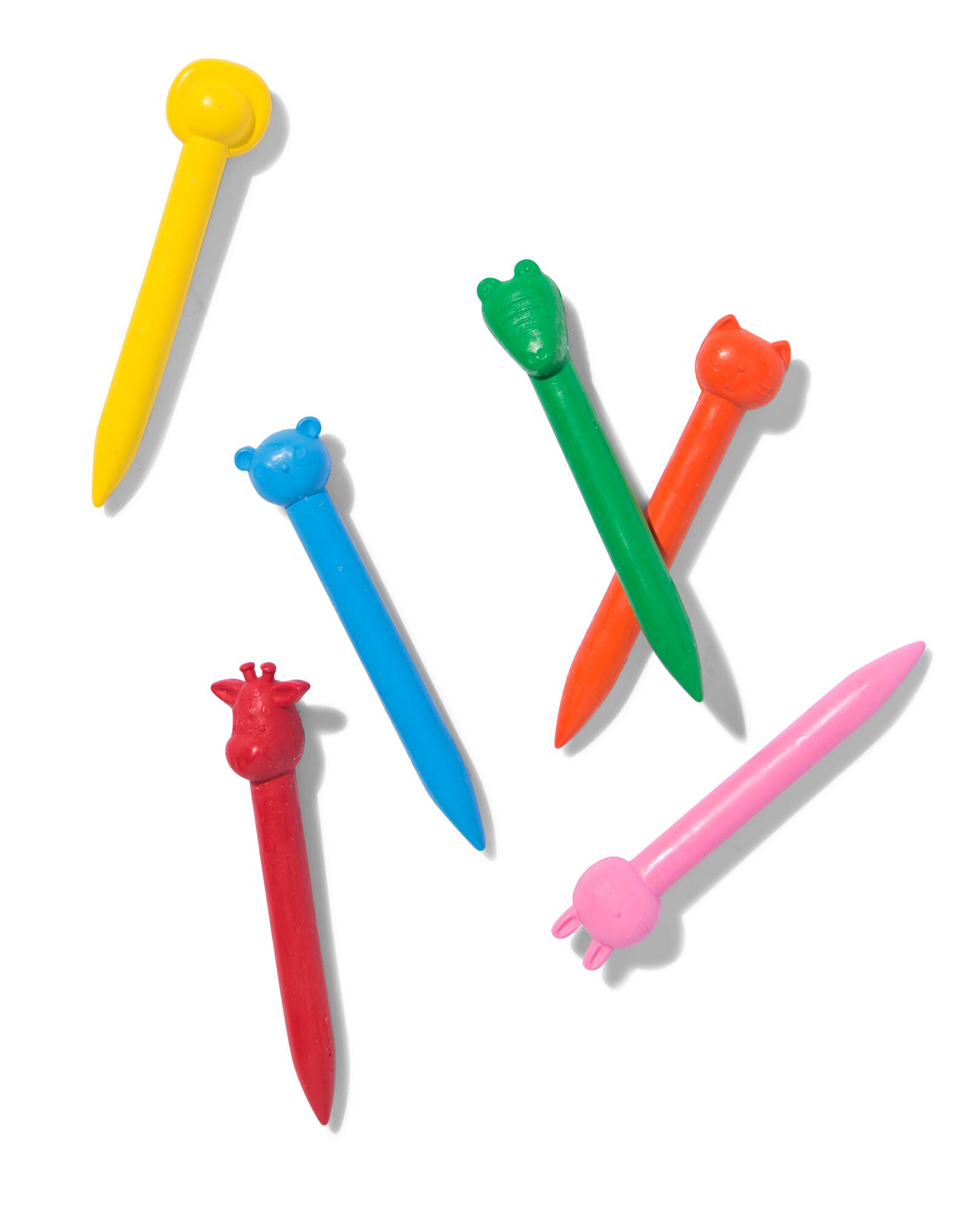 waskrijtjes dier - 6 stuks - 15990225 - HEMA