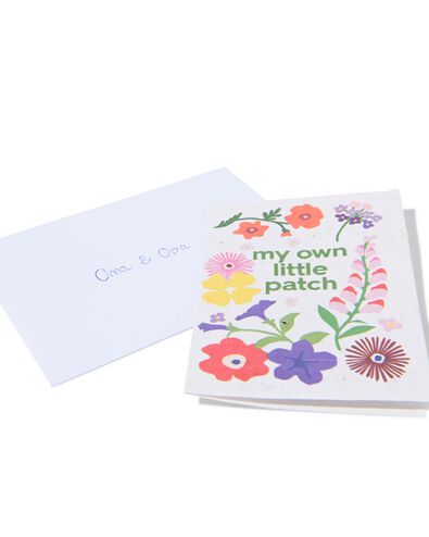 carte de v&oelig;ux "own little patch" avec graines - 41800635 - HEMA