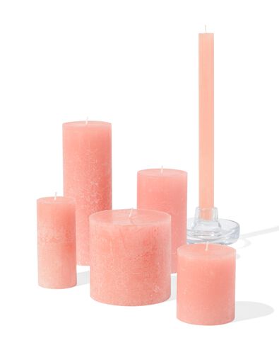 bougie rustique - 7x19 - saumon saumon 7 x 19 - 13501954 - HEMA