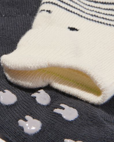 2 paires de chaussettes bébé Miffy terry gris 12-18 m - 4720044 - HEMA