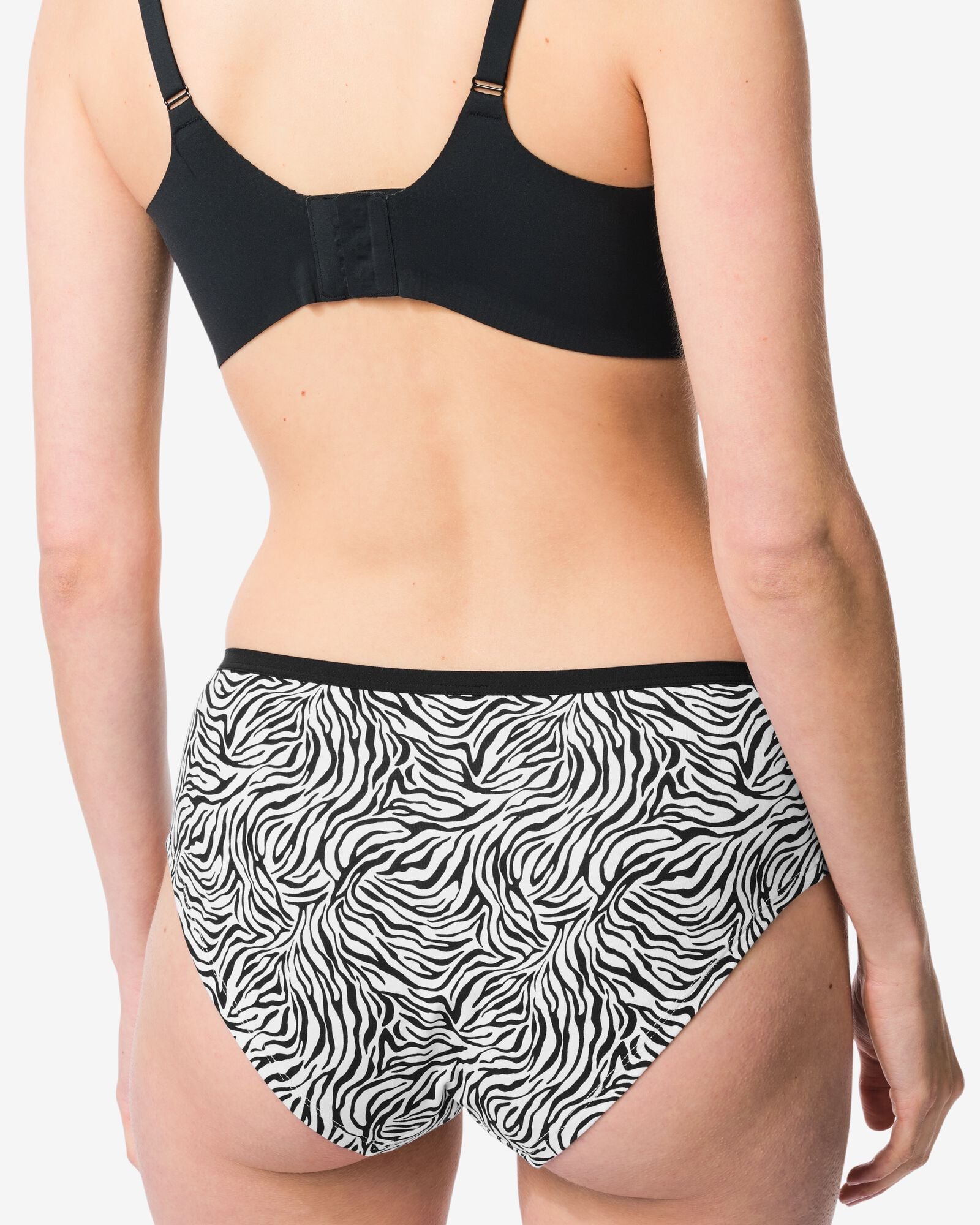 culottes hipsters femme coton animal - 2 pi&egrave;ces noir noir - 19602004BLACK - HEMA