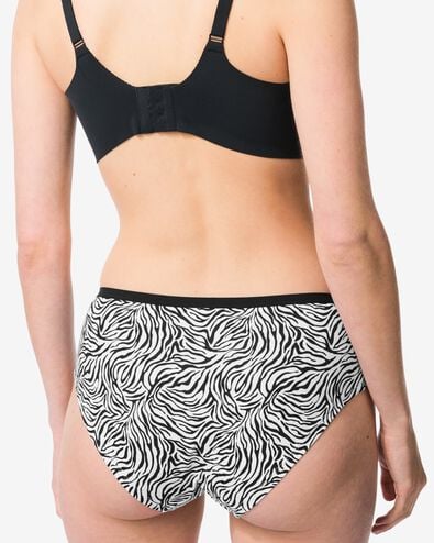 culottes hipsters femme coton animal - 2 pi&egrave;ces noir noir - 19602004BLACK - HEMA