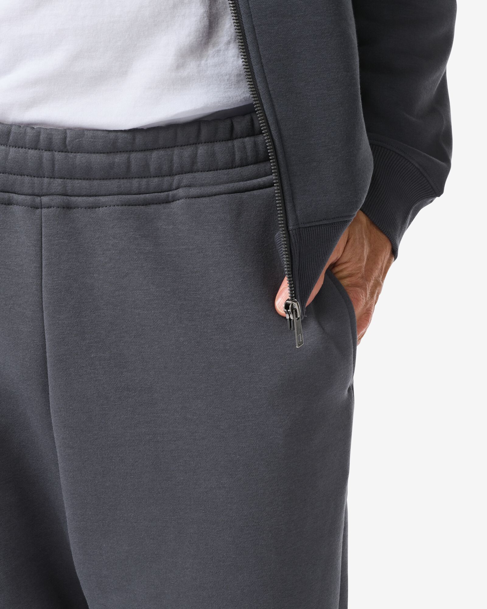 heren sweatbroek Carlson donkergrijs donkergrijs - 2101230DARKGREY - HEMA