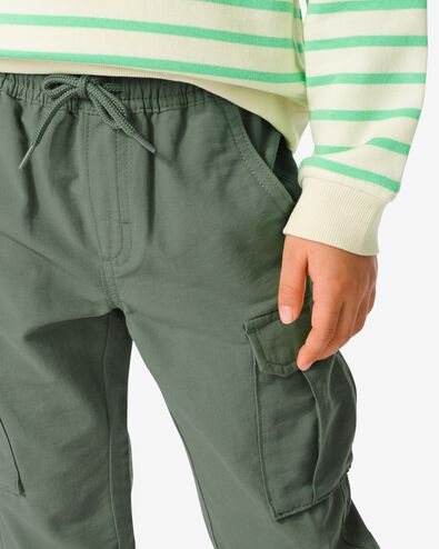 pantalon cargo enfant vert 146/152 - 30776573 - HEMA