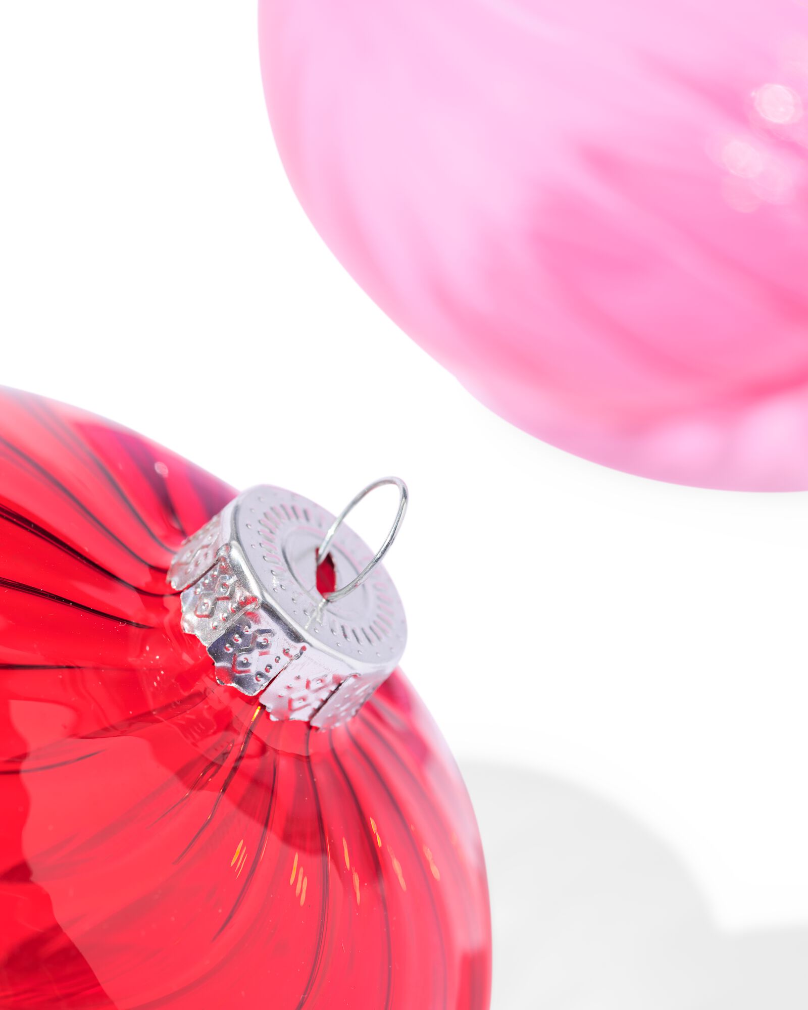 lot de boules de No&euml;l spirale rouge - 3 pi&egrave;ces - 25100058 - HEMA