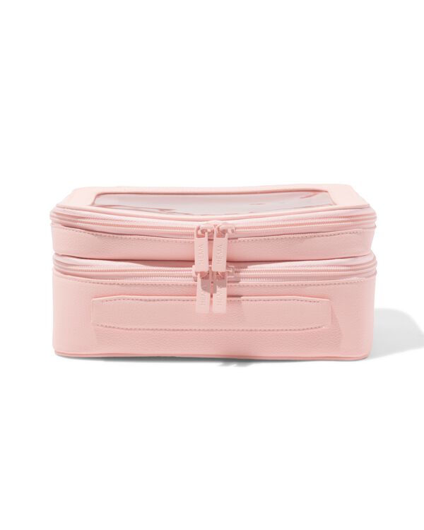 trousse de toilette 23x15x9cm double couche transparente - 11890729 - HEMA