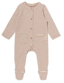 newborn jumpsuit met bamboe bruin bruin - 1000028742 - HEMA