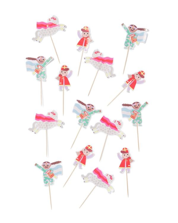 piques à cocktail 10 cm Saint-Nicolas - 10 pièces - 25900088 - HEMA