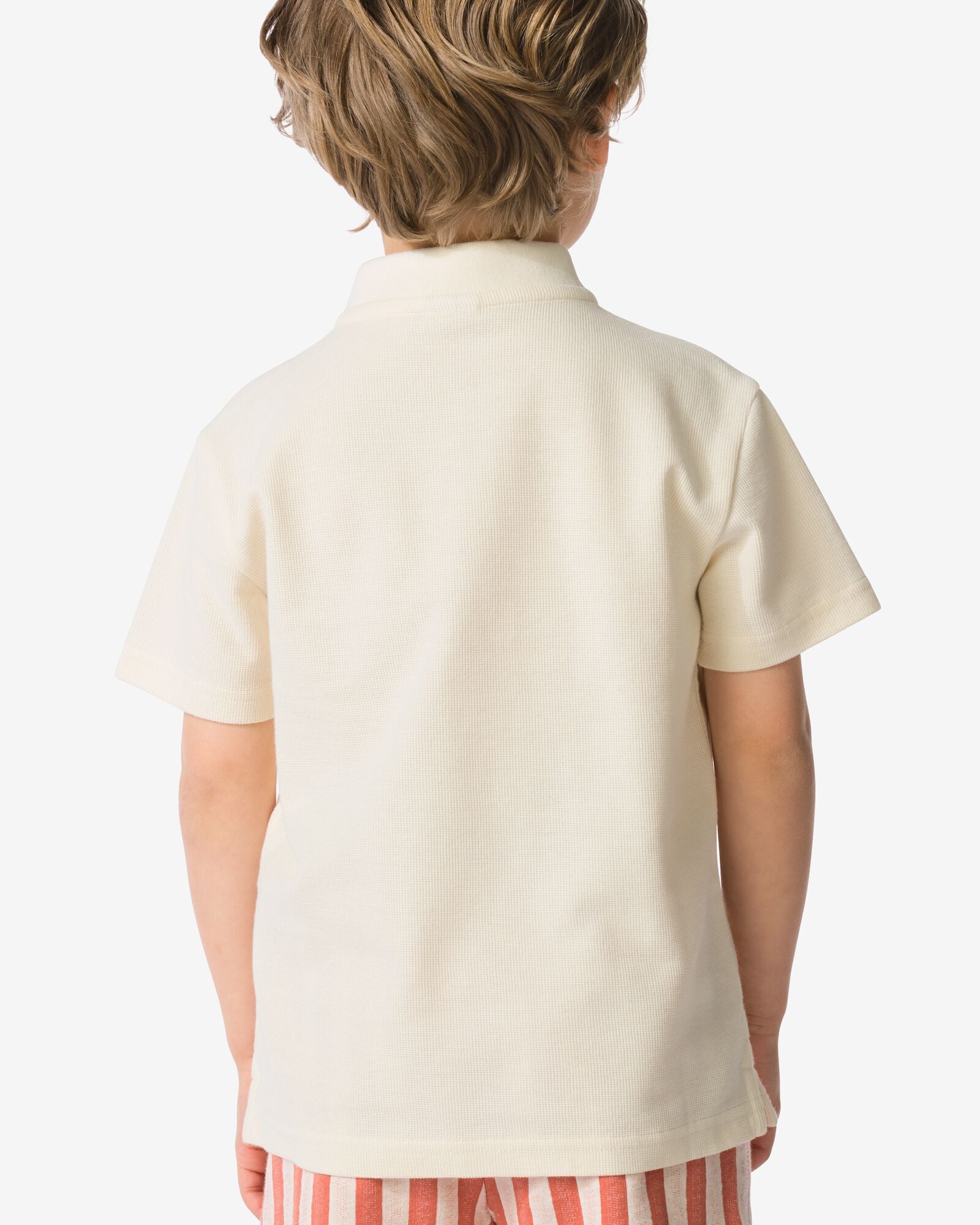 Kinder-T-Shirt mit Waffelstruktur ecru ecru - 30719823ECRU - HEMA
