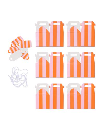 bo&icirc;te pliable 5x5x5 rayures - 6 pi&egrave;ces - 14793299 - HEMA