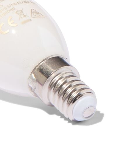 LED-Lampe, satiniertes Glas, E14, 4.2 W, 470 lm, dimmbar, Kerzenlampe - 20070058 - HEMA