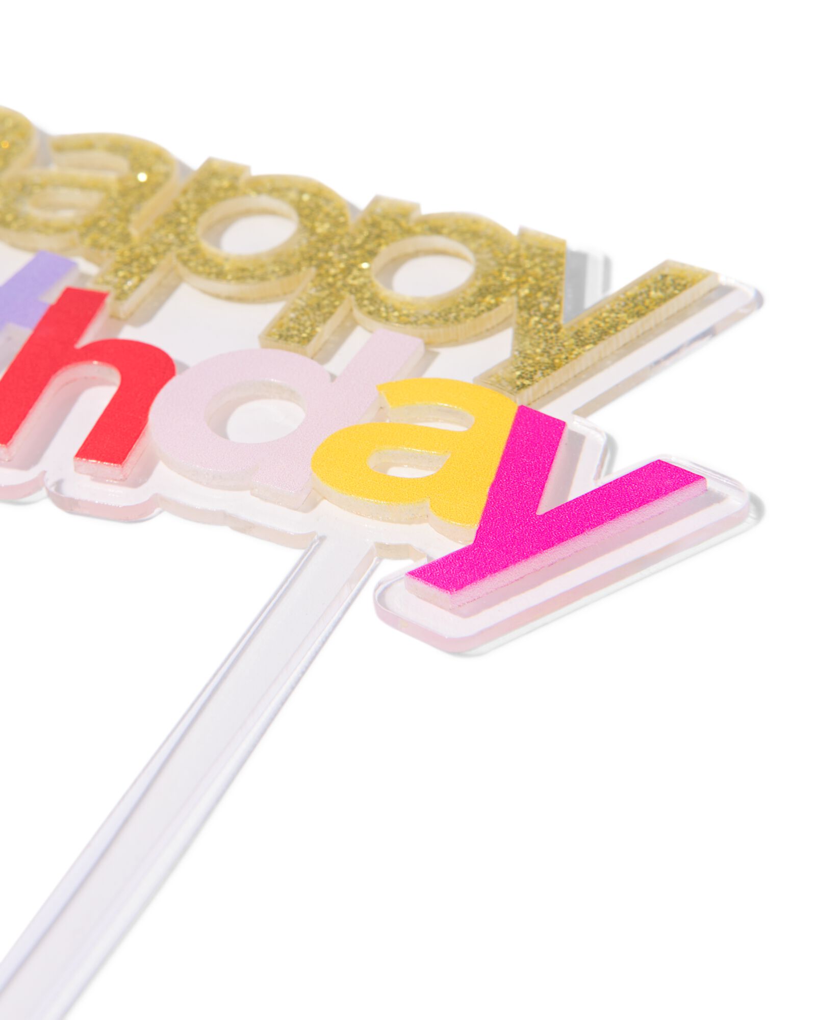 herbruikbare taarttopper 'happy b-day' - 14250168 - HEMA