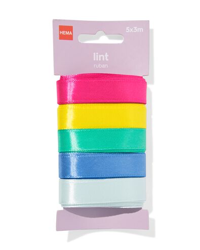 lint 3m satijn confetti - 5 stuks - 14793312 - HEMA