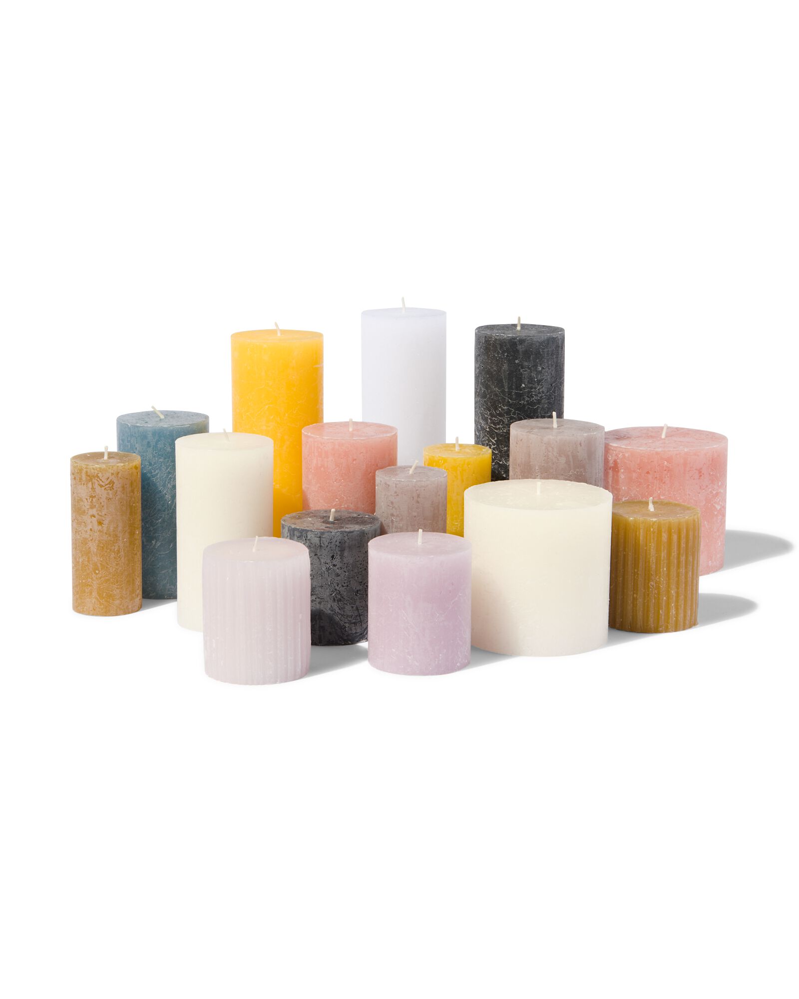 bougie rustique Ø10x10 cm ivoire ivoire 10 x 10 - 13503163 - HEMA